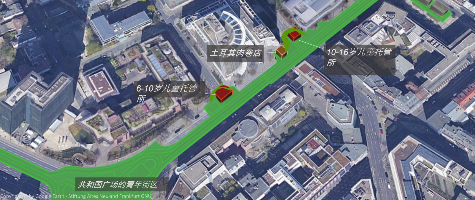 Google Earth - Stiftung Altes Neuland Frankfurt GNU