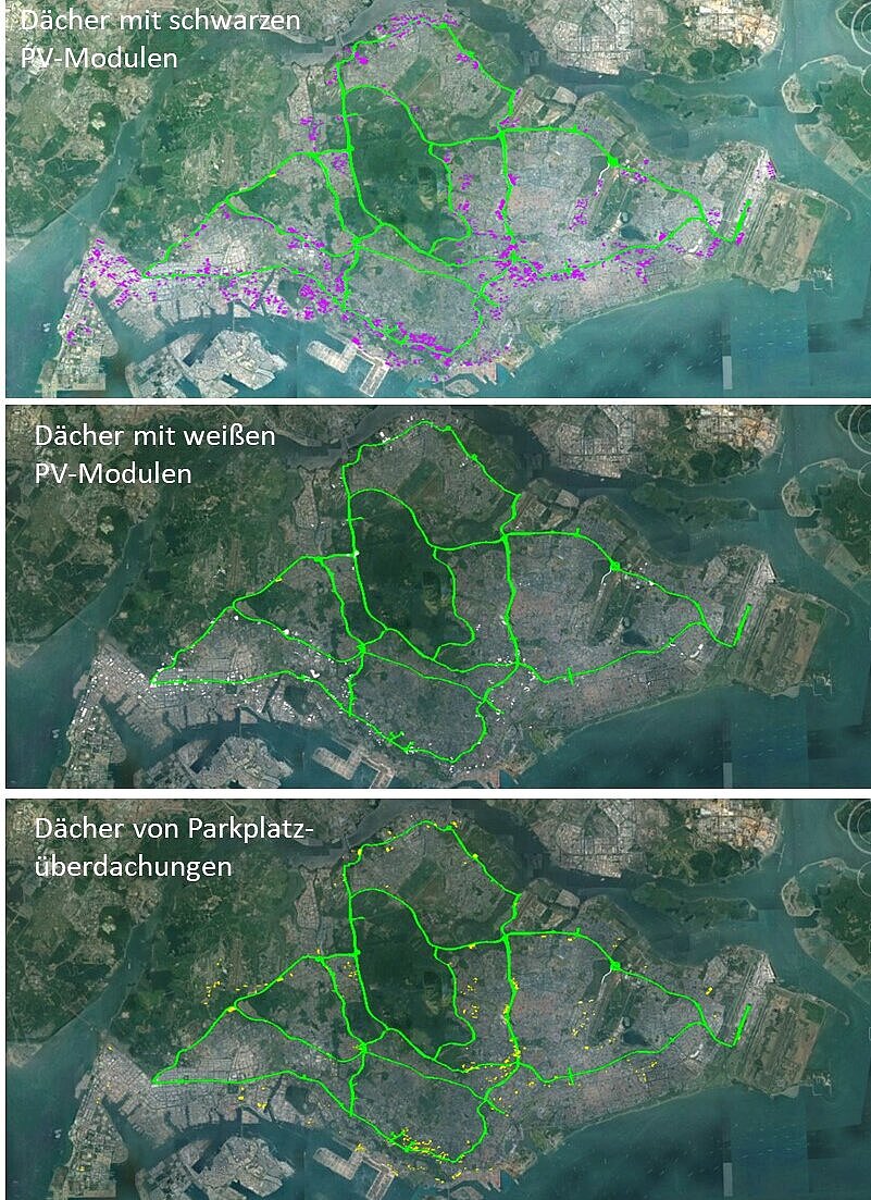 PV Bruecken Singapur - Google Earth